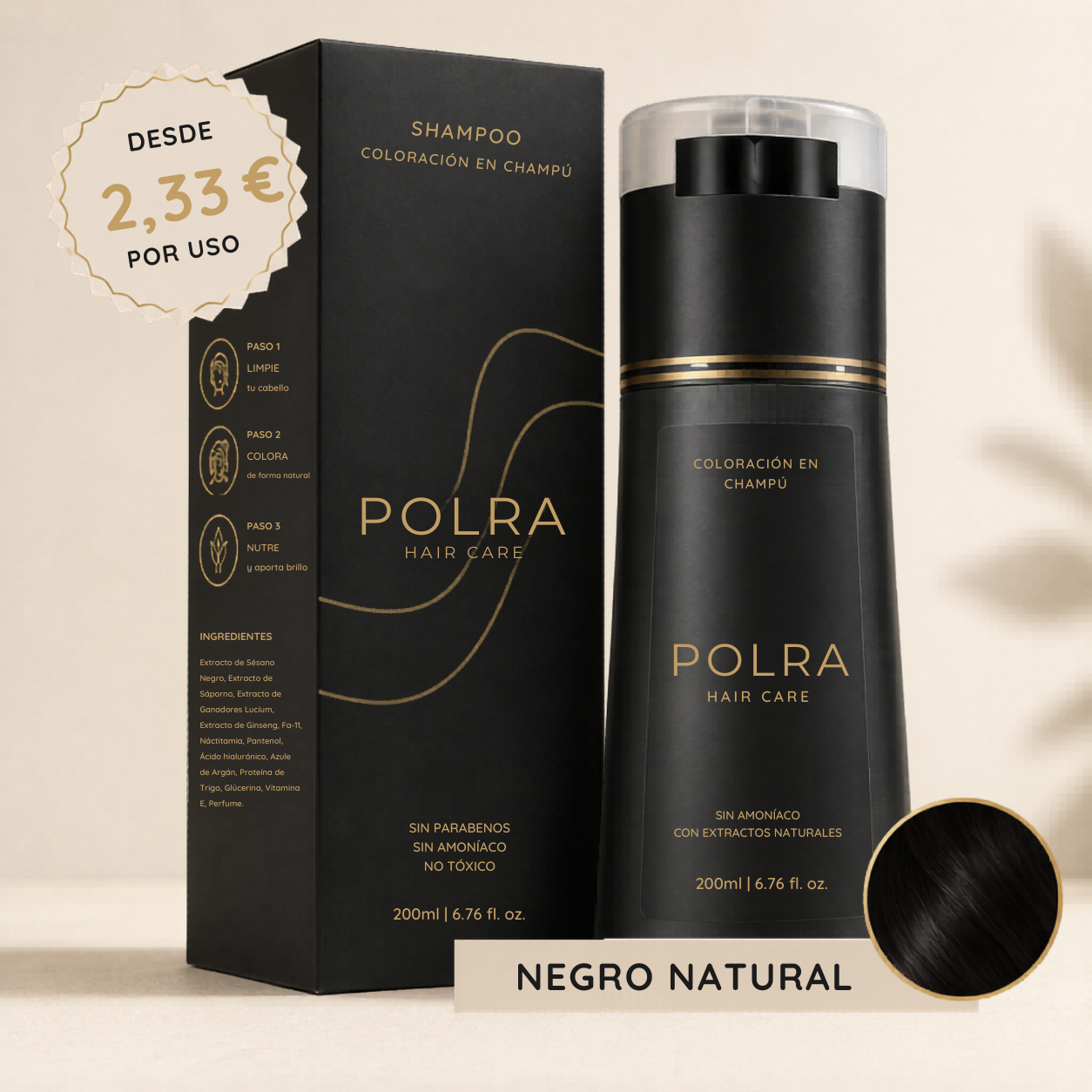 Champú Colorante Instantáneo POLRA